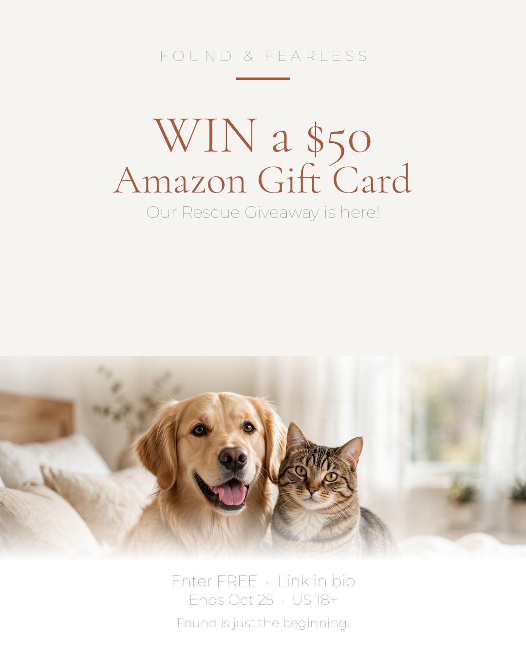 We’re Giving Away a $50 Amazon Gift Card to One Rescue Pet Parent 🎉