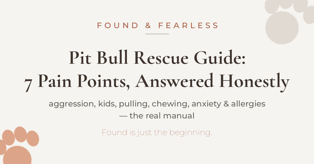 Pit Bull Rescue Guide: 7 Real Pain Points, Answered Honestly